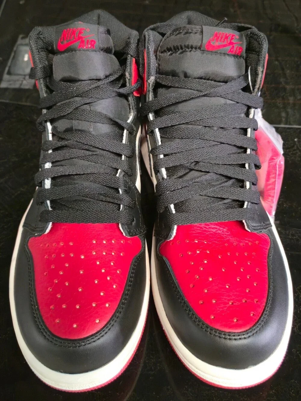 Nike Air Jordan 1 Retro High OG 'Bred Toe' Sneakers Size 8.5 New No Box